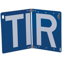 T.I.R -Schild Hinweisschild, klappbar, ohne Trennpunkte, Alu 2,0mm, 40x25 cm