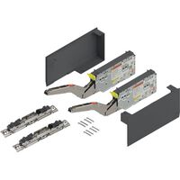 Produktbild zu BLUM Kraftspeicher Set LF 3200-9000 mit Befestigung & Abdeckung tiefgrau