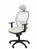 Silla Jorquera malla blanca asiento bali gris claro con cabecero fijo