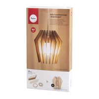 Verpackungsfoto: Holz Lamellenlampe, FSC Mix Credit