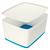 Aufbewahrungsbox MyBox WOW, Groß, A4, mit Deckel, ABS, weiß/blau