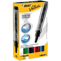 BIC Velleda Liquid Ink Tank markeerstift 4 stuk(s) Kogelpunt Zwart, Blauw, Groen, Rood