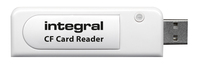 Integral USB2.0 CARDREADER SINGLE SLOT CF lecteur de carte mémoire Blanc