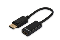 Ednet 84504 adaptador de cable de vídeo 0,15 m DisplayPort HDMI Negro