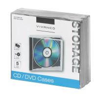 Vivanco 31691 CD-Hülle Schmuckschatulle 1 Disks Schwarz, Transparent
