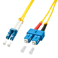 Lindy 47470 cable de fibra optica 1 m LC SC OS2 Amarillo
