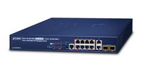 PLANET GS-5220-8P2T2S commutateur réseau Géré L2+ Gigabit Ethernet (10/100/1000) Connexion Ethernet, supportant l'alimentation via ce port (PoE) 1U Bleu