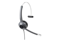 Cisco Headset 521, Wired Single On-Ear 3.5 mm Headset with USB-C Adapter, Charcoal, 2-Year Limited Liability Warranty (CP-HS-W-521-USBC)