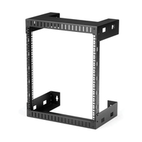 StarTech.com 12U 19" Wall Mount Network Rack - 12" Deep 2 Post Open Frame Server Room Rack for Data/AV/IT/Computer Equipment/Patch Panel with Cage Nuts & Screws 200lb Capacity, ...