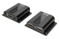 Digitus DS-55100-1 audió/videó jeltovábbító AV adó- és vevőegység Fekete