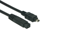 EXSYS EX-K6872 firewire-kabel 3 m 9-p 4-p Zwart