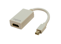 LogiLink CV0036A Videokabel-Adapter 0,1 m Mini DisplayPort HDMI Typ A (Standard) Grau