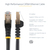 StarTech.com 10m CAT6a Ethernet Cable - 10 Gigabit Shielded Snagless RJ45 100W PoE Patch Cord - 10GbE STP Network Cable w/Strain Relief - Black Fluke Tested/Wiring is UL Certifi...