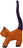Décopatch Chat naif avec longue queue 32cm