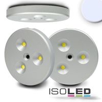 Article picture 1 - LED surface-mounted light set of 3 pcs with 3x1W each :: silver :: cool white