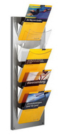 Wandmagazin NovaX mit 5 transparenten Fächern DIN A4 Formate, Fülltiefe 20mm