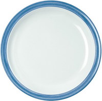 WACA Speiseteller BISTRO in weiß-blau, aus Melamin. Durchmesser: 23,5 cm. Bunt