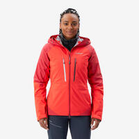 Women's Mountaineering Waterproof Jacket - Alpinism Light Red - M