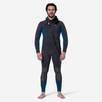 Men's Diving Wetsuit 5mm Neoprene Scd 500 Black And Blue - 3XL