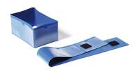 Durable Pallet Foot Ticket Sleeve Document Label Pockets - 50 Pack - Blue
