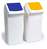 Durable 40L Square Flip Swing Lid Yellow | Strong Recycling Bin Lid | DURABIN