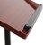Relaxdays Laptoptisch höhenverstellbar, Laptopständer Holz, mit Rollen, drehbar, HxBxT: 95 x 60 x 40,5 cm, rot-braun