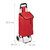 Relaxdays Einkaufstrolley klappbar, Abnehmbare Tasche 28 L, Einkaufswagen mit Rollen HxBxT: 92,5 x 42 x 28 cm, rot