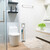 Relaxdays Toilettenpapierhalter stehend, Badezimmeregal HBT 75,5 x 18,5 x 18,5 cm, MDF & Bambus, WC Papier Schrank, weiß
