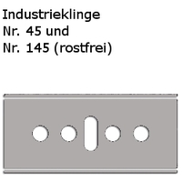 Martor Industrieklinge, Nr. 45, (B/L 15,50 x 39,00 mm, Stärke: 0,30 mm), Pack à 10 Stk.