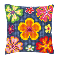 Cross Stitch Kit: Cushion: Bright Flower