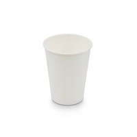 Bicchieri compostabili in cartoncino a dispersione acquosa bianco ecoCanny 360 ml - conf. 50 pezzi - ECO-CUP360W