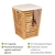WENKO Wäschetruhe Bambusa mit Sitzpolster, konische Form, ideal zur Wäscheaufbewahrung