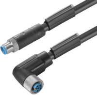 Sensor-Aktor Kabel, M12-Kabelstecker, gerade auf M12-Kabeldose, abgewinkelt, 5-p