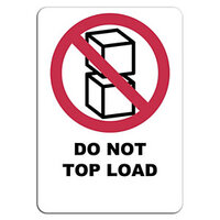Versandetiketten do not top load 55 x 165 mm