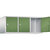 Altillo CLASSIC, 3 compartimentos, anchura de compartimento 400 mm, gris luminoso / verde reseda.