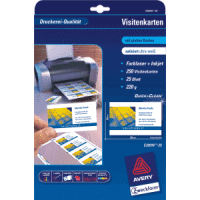 Visitenkarten InkJet/Laser/Kopier 85x54mm 220g/qm VE=250 Stück