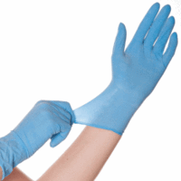 Latex-Handschuh Skin gepudert M 24cm blau VE=100 Stück