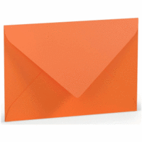 Briefumschlag B6 Nassklebung Seidenfutter Orange