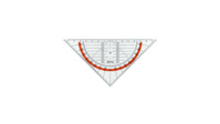 Geometrie-Dreieck, stabiler Kunststoff, 16 cm, transparent, 1 Stück im Polybag