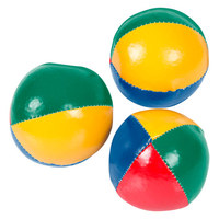 Jonglierbälle ø 6,8 cm, 3er Set, blau/grün/rot/gelb