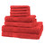 Handtuch Set 8-tlg., 4 Stück 30x30 cm, 2 Stück 140x70 cm und 2 Stück 100x50 cm, Rot