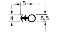 Dichtungsprofile SIPRO 119-8, braun, Rollenlänge 100m