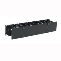 Horizontal Cable Manager, 2U Single Side with Cover Bild 1