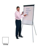 Coloured whiteboard and flipchart easel - white