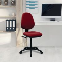 Three lever operator office chair, without arms, red