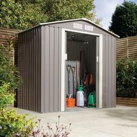 Metal garden shed store with apex roof