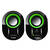 Speakers SVEN 290, 5W USB (black-green)