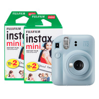 Instax Mini 12 Instant Camera with 40 Shot Film Pack - Pastel Blue