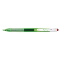 Lyreco újrahasznosított zseles toll, nyomógombos, 0,7 mm, piros