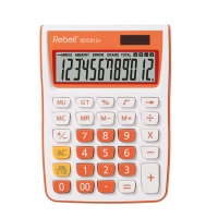 Rebell SDC912+ asztali számológep, 12 számjegyű kijelző, narancssárga